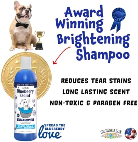 South Bark's Blueberry Facial® Pet Shampoo 12 oz. | Brightener & Tear Stain Remover | Long-Lasting Odor Eliminator | Cruelty-Free | Paraben-Free | Made in The USA - Image 2