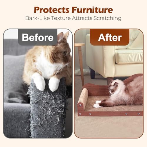 ComSaf Cat Scratcher Bed 26.4 in, Large Cardboard Cat Scratching Board - Image 5