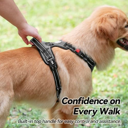 PoyPet No Pull Dog Harness Large with Front Clip & Neck Release Buckle - Image 6