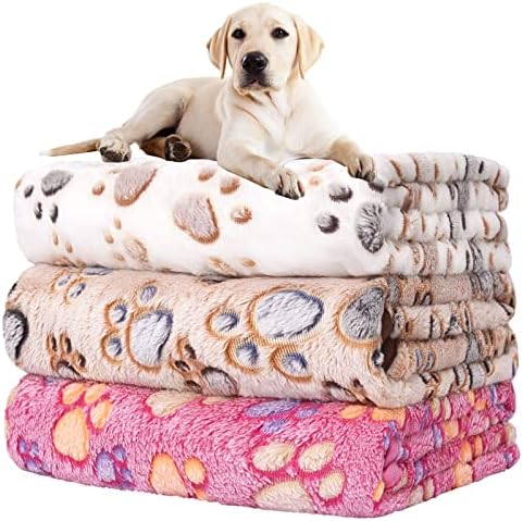 Rezutan Blanket for Large Dogs & Cats Soft Reversible Cute Paw 40"x31" by Rezutan