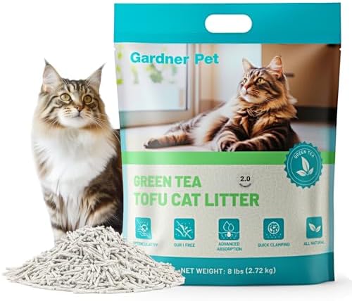 Gardner Pet Tofu Cat Litter with Green Tea Extract, Natural Cat Litter 6LBS by GardnerPet