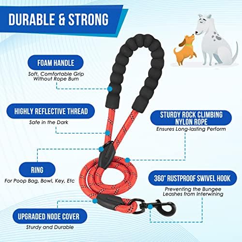 Lukovee Double Dog Leash, Reflective Heavy Duty Lead, No Tangle - Image 3
