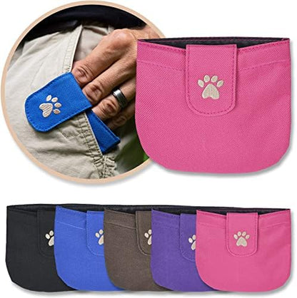 Dog Treat Pouch, Pink Pocket Sized Training Reward Pouch - Lightweight Dog Treat Holder with Magnetic Flap for Stability, Perfect Dog Accessories, Made of Durable Nylon, Machine Washable by Woofhoof