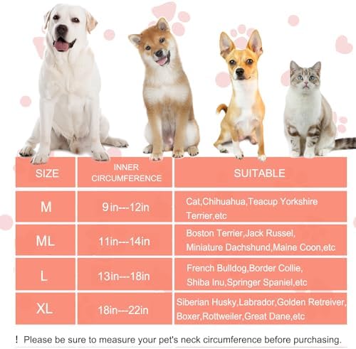 Inflatable Dog Cone Collar for Large Medium Small Dogs, Soft Dog Donut Collar Adjustable Recovery Cone for Pets After Surgery, Extra Enhanced Anti-Licking Guard Shield for Pets (Large, Orange) - Image 3