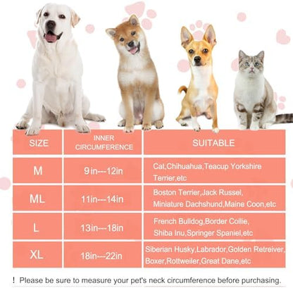 Inflatable Dog Cone Collar for Large Medium Small Dogs, Soft Dog Donut Collar Adjustable Recovery Cone for Pets After Surgery, Extra Enhanced Anti-Licking Guard Shield for Pets (Large, Orange) - Image 3