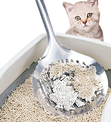 2 PCS Cat Litter Scoop Stainless Steel Pooper Scooper Cat Litter Scooper Cat Scooper Litter Box Scooper Poop Scooper - Image 2