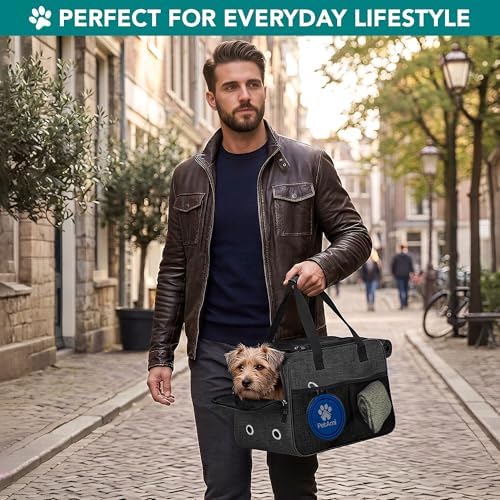 PetAmi Small Dog Purse Carrier with Pockets, Airline Approved, Charcoal - Image 7