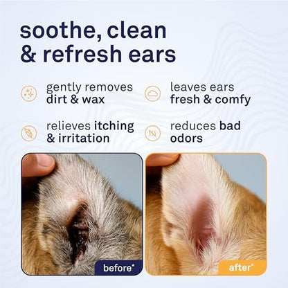 Petpost Large Dog Ear Cleaner Wipes | Ultra Soft XL Cotton Pads in Coconut Oil Aloe Solution | Remedy for Dog Ear Rinse & Cleanser 60 ct. - Image 2