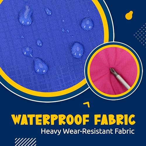 Hands Free Dog Leash Waist Belt, Heavy Waterproof Wear-Resistant Fabric, Built-in Storage Bag, Night Reflective Design, Anti-Pull Bungee Running Leash for Medium and Large Dogs (Blue) - Image 3