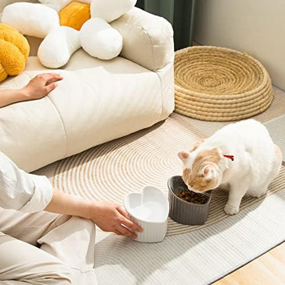 5.5 in Ceramic Raised Tilted Cat Food Bowls 2 Pack - Image 7