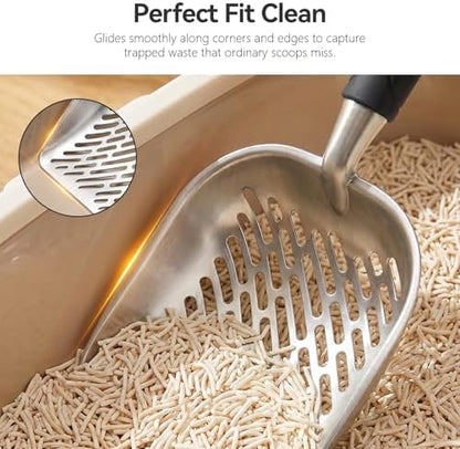 Cat Litter Scoop, Kitty Metal Scooper with Long Handle - Image 6