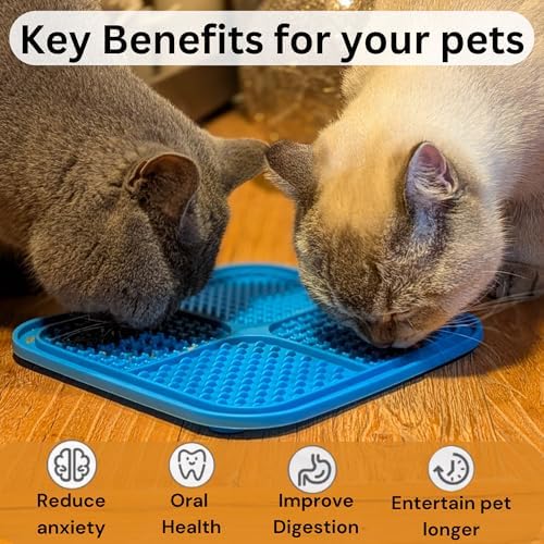 Dog Lick Mat - 2 Pack Slow Feeder for Dogs & Cats to Keep Them Busy Ideal for Grooming & Bathing - Anxiety Relief & Calming - Image 5