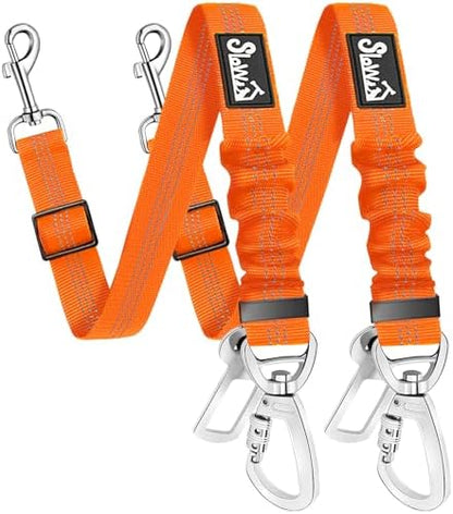 SlowTon Dog Seatbelt, 2 Pack Adjustable Heavy Duty Dog Safety Seat Belt by SlowTon