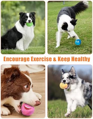 Squeaky Dog Toys, Stuffed Plush Puppy Toy Balls to Keep Them Busy, (4 Pack) Interactive Funny Pet Ball with Squeaker for Puppies Small Breed Medium Dogs - Image 7