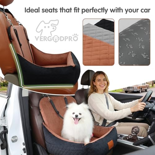Dog Car Seat & Travel Bed—Fold-Out 35" Pet Carbed for Small Dogs Up to 25 lbs — Velvet Memory Foam,Anti-Slip Grip & Dual Dog Seat Belt for Car Front/Back Seat. - Image 4