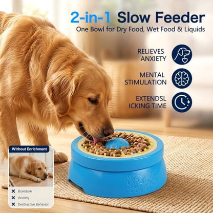 9oz Dog Lick Bowl with Rolling Ball, Twist-Lockable Dog Enrichment Toys - Image 2