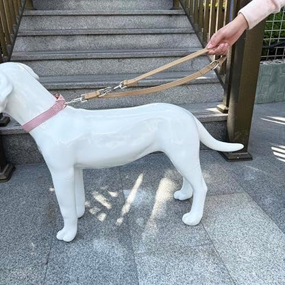 Double Ended Dog Leash,for Obedience Training Easy to Use,Lightweight,Soft for Large and Medium Dogs (Light Military Tan, 1M*2.5CM) - Image 5