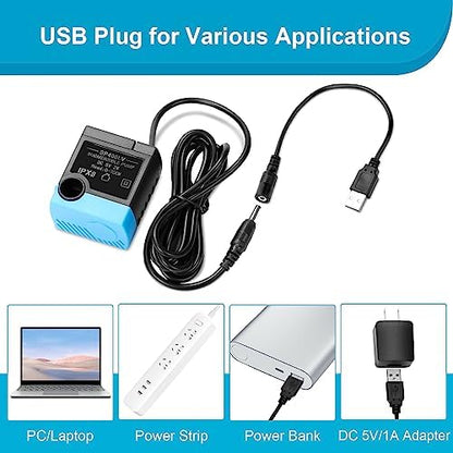 SP-400LV USB Replacement Pump-Submersible IPX8 Water Fountain Pump-Compatible with Ceramic, Stainless Steel & 360 Pet Water Fountains, Quiet, Includes 5.5 Ft USB Cord and Pump - Image 3