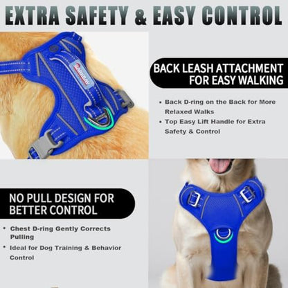 BARKBAY Dog Harness for Large Dogs No Pull Dog Vest ID Tag Pocket - Image 3