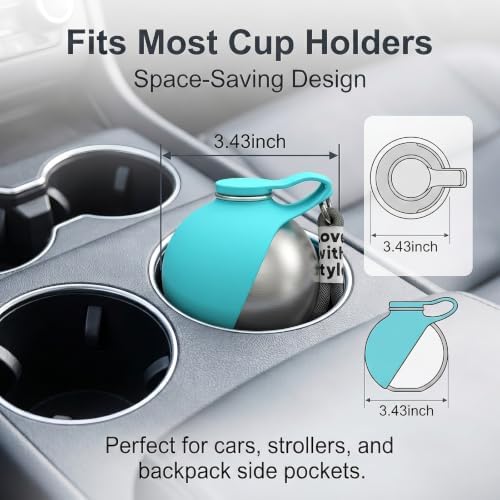 Dog Drinking Bottle, Leak-Proof Foldable Silicone Bowl (Blue B) - Image 4