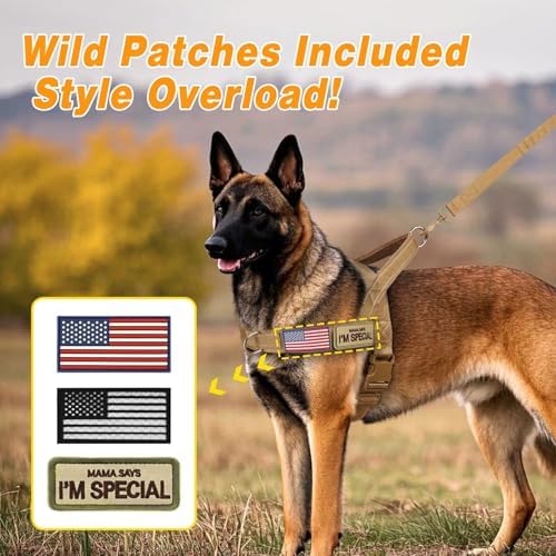 Forestpaw No Pull Dog Harness with Large Handle,Comfortable,M,Brown - Image 5