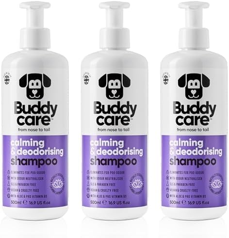 Calming & Deodorising Dog Shampoo by Buddycare | Lavender Scented | with Aloe Vera and Pro Vitamin B5 (50.72oz) by Unknown