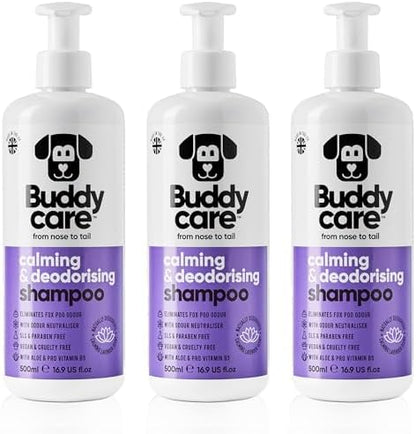Calming & Deodorising Dog Shampoo by Buddycare | Lavender Scented | with Aloe Vera and Pro Vitamin B5 (50.72oz) by Unknown