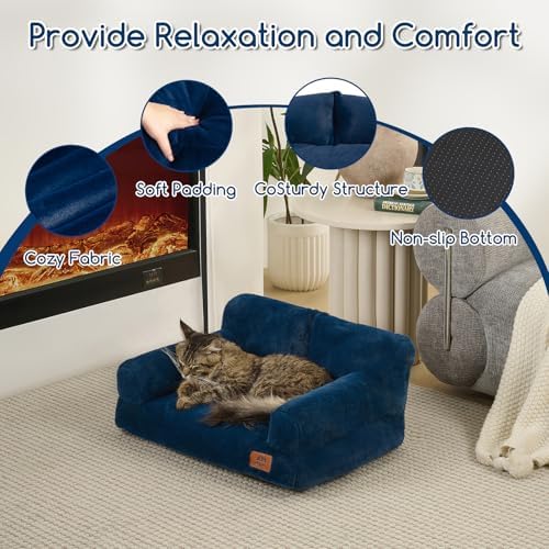 Hollypet Small Dog Large Cat Bed Puppy Couch Beds for Pets up to 25 lbs - Image 6