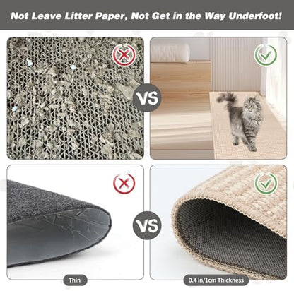 FHTONGE 39.4x15.8 Thickened Cat Wall Climbing Carpet with 16 Fixed Nails - Image 5