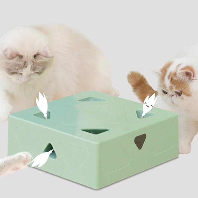 Interactive Cat Toy Funny Simulation Feather Replacements for Head Stick Toy for FOFO Kitten Playing Teaser for Indoor Cats Motion