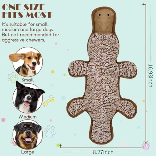 No Stuffing Dog Squeak Toys, Chew Toys for Small to Large Puppies(Platypus) - Image 4