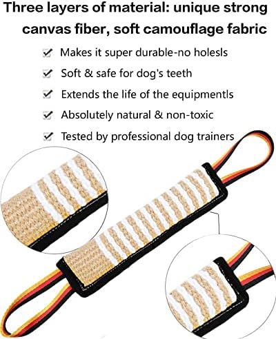 Clysoru Dog Tug Toy Tough Jute Bite Pillow Lasting Training Equipment Puppy to Large Dogs Interactive for Large and Small - Image 4