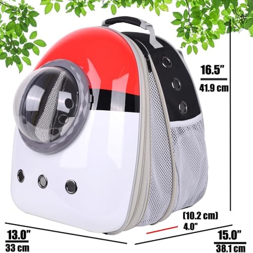 Front Expandable Cat Backpack Carrier, Fit up to 20 lbs, Space Capsule Astronaut Cat Bubble Backpack to Carry and Transport Large Fat Cat - Image 2