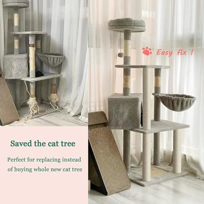 Cat Scratching Post Replacement Pole, 4 PCS 15.7“ 7.9" Cat Tree Replacement Post, Natural Sisal Cat Tree Replacement Parts with M8 Screws (15.7in/40cm+7.87in/20cm, M8*4poles) - Image 3