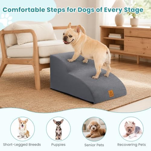 Dog Stairs for Small Dogs and Cats, 2-Step Dog Steps for Couch, 11.8" H - Image 6