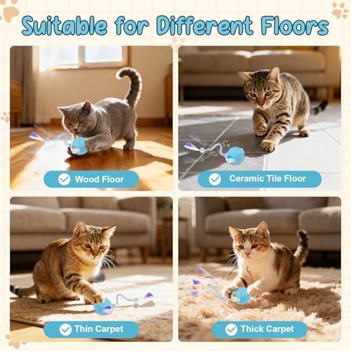Interactive Automatic Cat Toy Ball-USB Rechargeable，Motion Activated Toy - Image 6