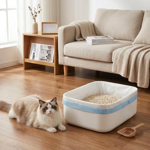 120 Pack Cat Litter Bags with Drawstring 17.72 x 19.69 Inch Heavy Duty Cat Litter Box Liners Waste Bags for Home Pet Supplies - Image 6