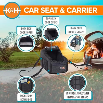 K&H Dog Car Seat, Portable Pet Center Console Seat, for Pets Under 8 lbs. - Image 2