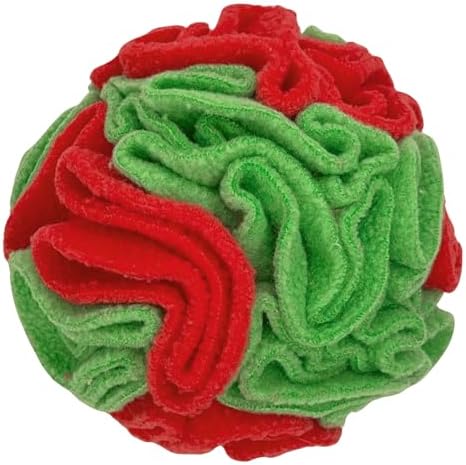 Glory To Dog Small Breed Snuffle Ball Foraging Dog Toy Christmas Green/Red - Image 5