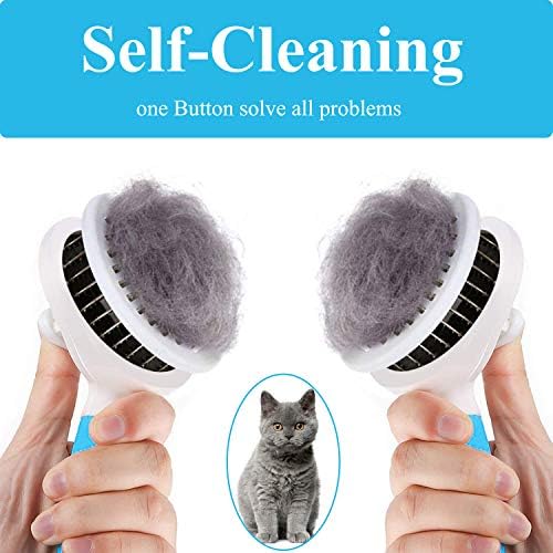 Cat Brush for Shedding, Self Cleaning Slicker Brush - Skin Friendly Deshedding Grooming Tool for Dogs Cats Rabbit Massage Removes Loose Undercoat - Image 6