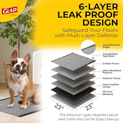 Glad for Pets Activated Carbon Disposable Dog Training Pads, 100 Count - Image 3