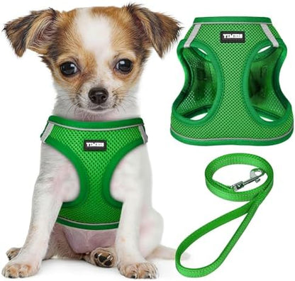 No Pull Dog Puppy Harness and Leash Set Reflective Mesh Vest X-Small by YIMEIS