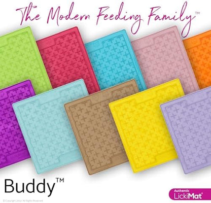 LickiMat Classic Buddy Slow Feeder for Dogs Lick Mat Boredom Anxiety Reducer Perfect for Food Treats Yogurt Liquid Food Peanut Butter Fun Alternative to a Slow Feed Dog Bowl, Green - Image 6