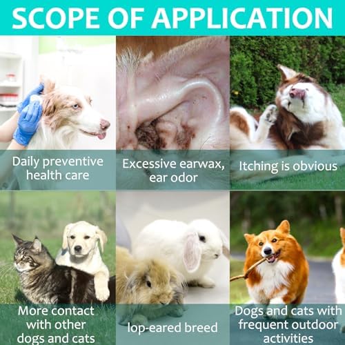 Ear Mite Treatment for Dogs & Cats,Relief for Dogs and Cats Suffering from Ear Mites,100% Natural Ears Drops for Dog & Cat,Pets Ear Cleaning Drops with Soothing Aloe for Dog & Cats 0.75oz - Image 5