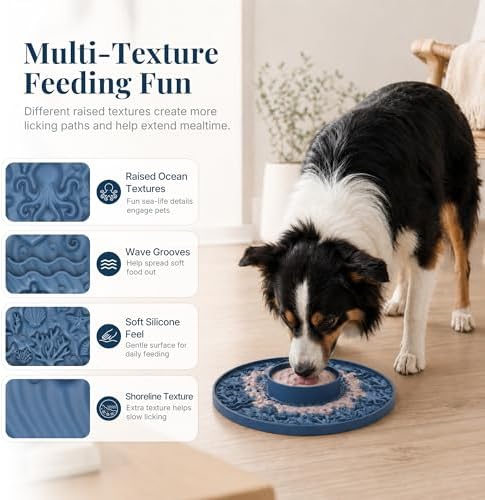 WorWoder 2-in-1 Lick Mat for Dogs, Built-in Slow Feeder Bowl - Image 4