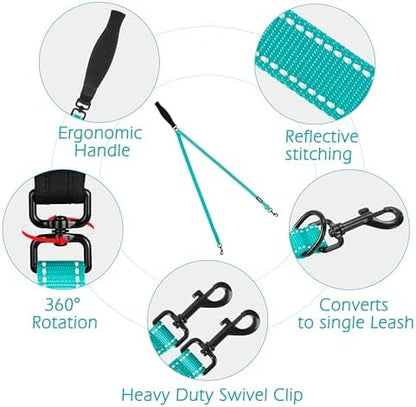 PetBonus Two Point Control Dog Leash, No Tangle Training Walking Leashes - Image 3