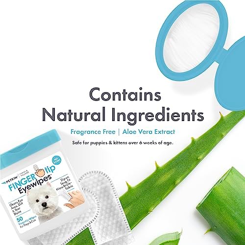 Petkin Fingertip Eye Wipes for Dogs and Cats, 50 Finger Wipes - Slip-On, Snug Fit, Micro-Bristle Fabric - Cleans Eye Area, Dirt and Tear Stains - Convenient, Ideal for Home and Travel - No Scent - Image 5