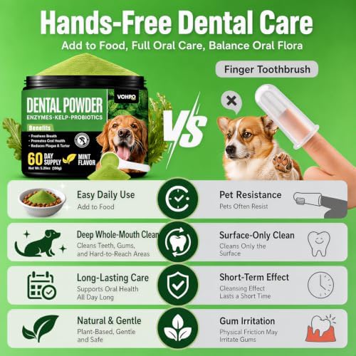 Enzymatic Dog Dental Powder, Mint Dog Teeth Cleaning Plaque Off Powder-150g - Image 4