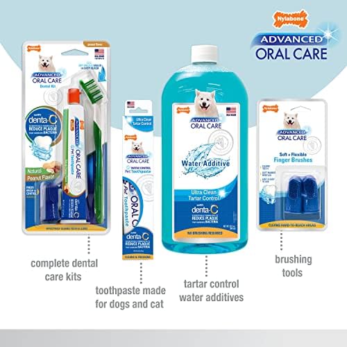 Nylabone Advanced Oral Care Senior Dog Dental Kit with Cushiony Soft-Bristle Toothbrush Bacon (3 Count) - Image 4