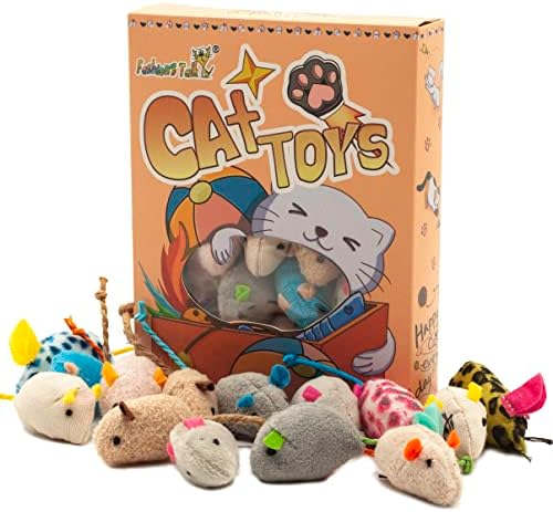 Fashion's Talk Mouse Cat Toys Soft Plush Catnip Mice Assorted Style Variety Pack 32 Count - Image 2